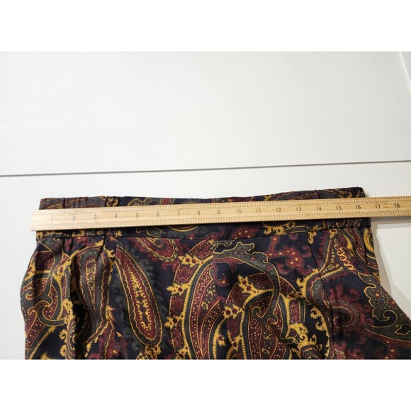 Retro Paisley A Line Circle Skirt Size Large / 12 Preppy Floral Academia - Picture 7 of 8